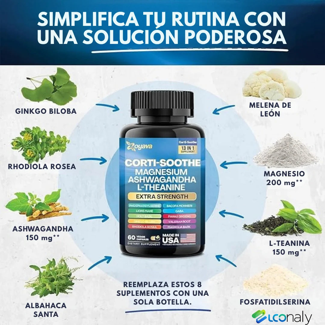 🌙 CORTISOL BALANCE+™ Recupera la calma que el estrés te quitó 🌿